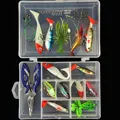 33pcs Set Lead Head Soft Fishing Lure Frog Shrimp Jig Lures Fishing Accessories Tools Tackle Box