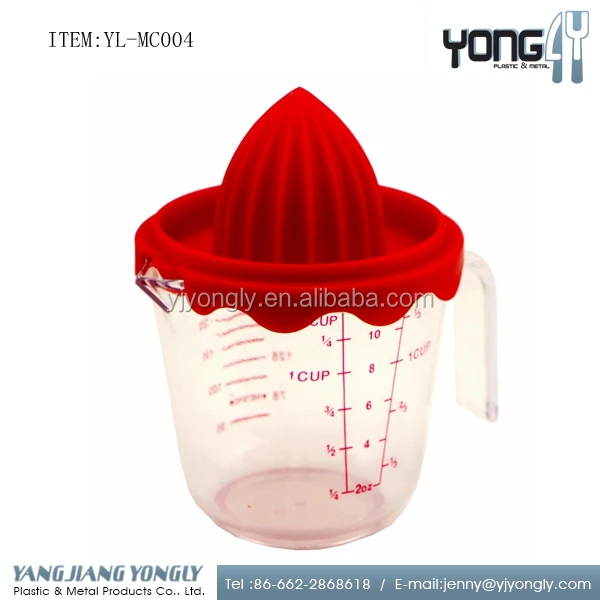 2 In 1 Lemon Squeezer Manual With Measuring Cup Orange Juicer Presser