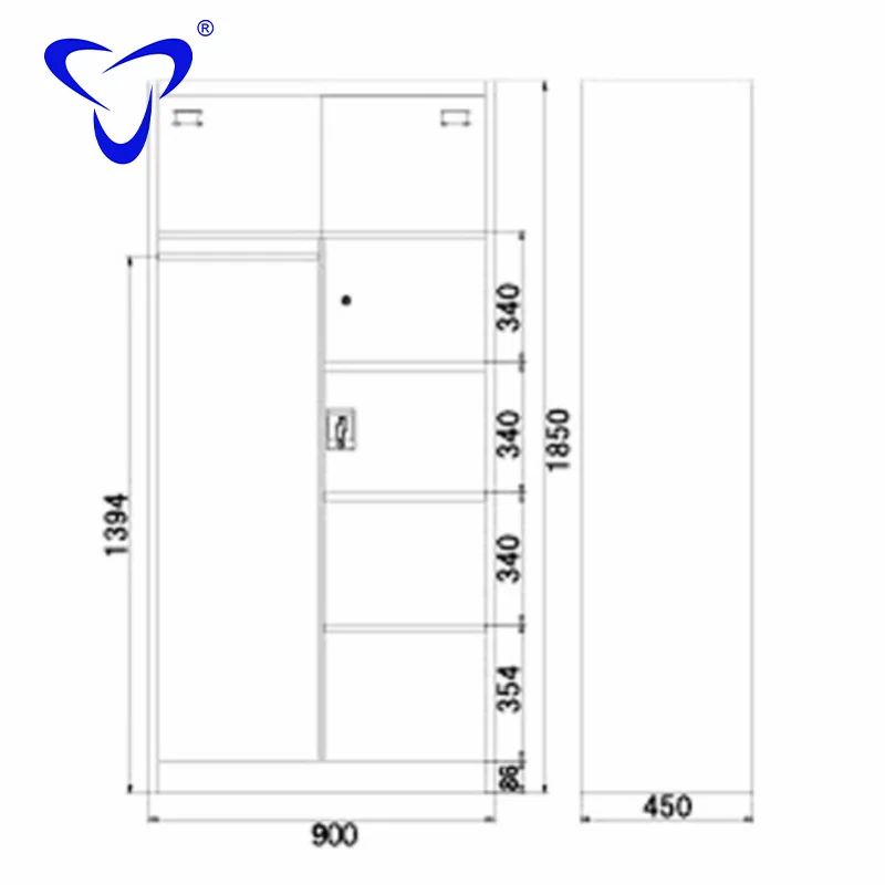 Practical Simple Design Strong KD Structure Office Furniture Metal File Cabinet Steel Swing Door Storage Cupboard Steel Cabinet