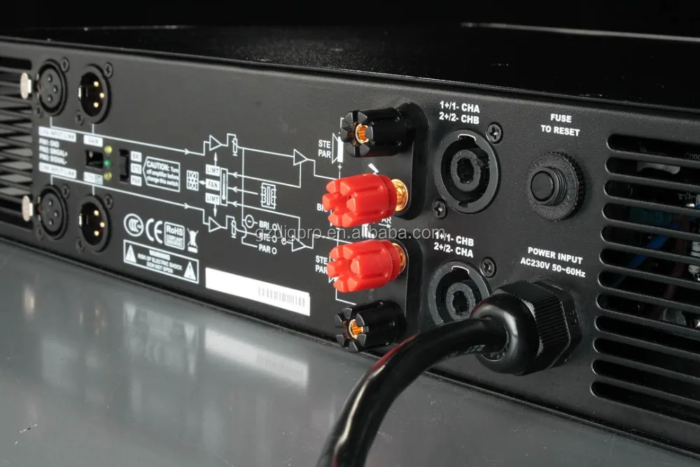 DC4 Professional 4-Channel Amplifier - 400W RMS Per Channel, up to 1600W Bridged