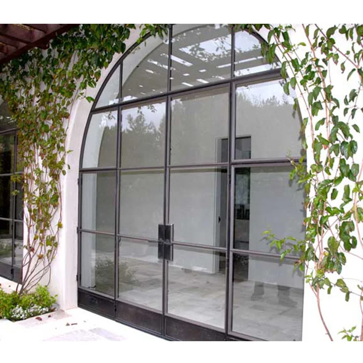 Customized Simple Design Arched Steel Frame French Doors With Side Panels -  Buy Arched French Doors,Steel French Doors,French Doors With Side Panels  Product on Alibaba.com