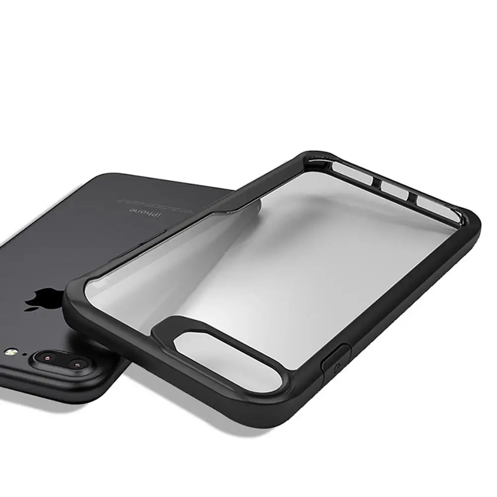 Clear Phone Back Cover for iPhone 6 6S 7 8 Plus Case Ultrathin Shockproof Hybrid TPU PC Wholesale