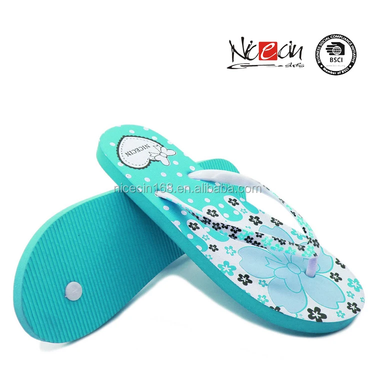 Сердце-образный трафаретная печать флип-флоп