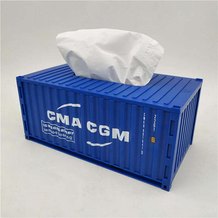 CMA CGM container pen and tissue box CMA CGM  tissue box container model