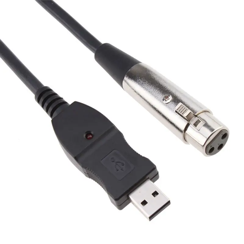 Usb To Xlr Microphone Instrument Karaoke Cable 3 Pin Xlr Female To Usb 2 0 Male Mic Link Adapter 10ft 3m Buy Usb To Xlr Cable Usb To Microphone Cable Usb To Xlr Microphone