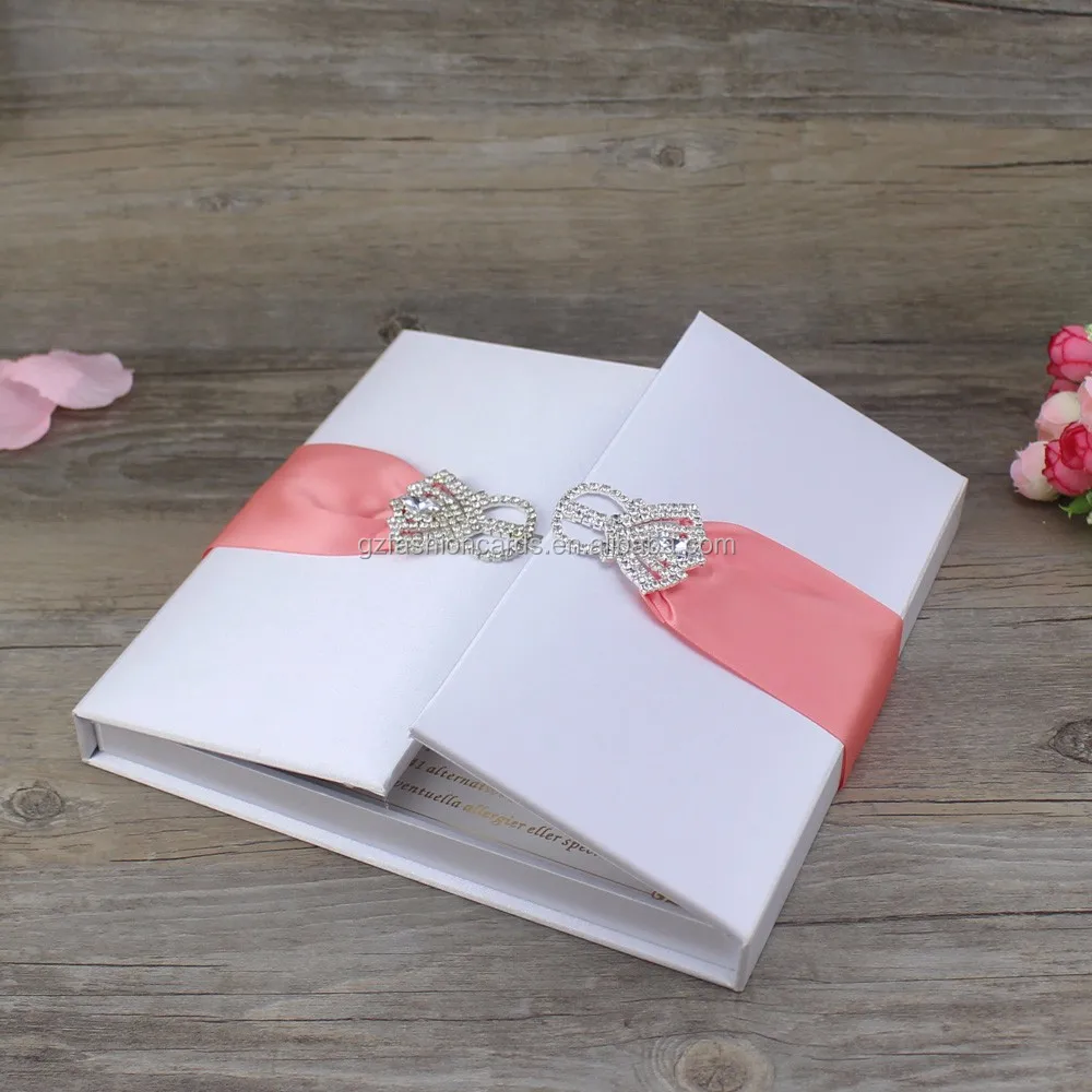 Роскошные ленты и банты на заказ в Королевском Стиле для шелковых коробок свадебных приглашений