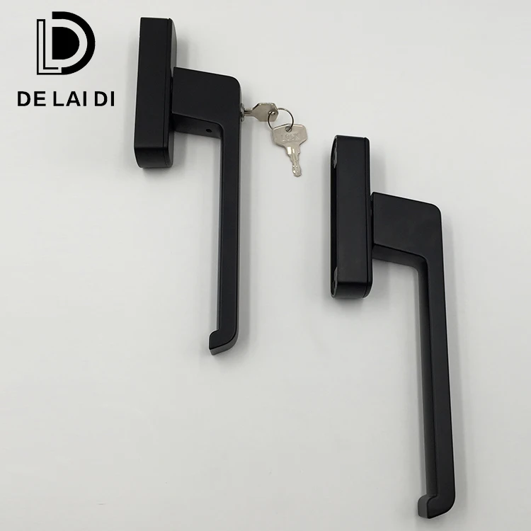 Surface Mounted Aluminum Sliding Door Handle And Lock With Body Slider