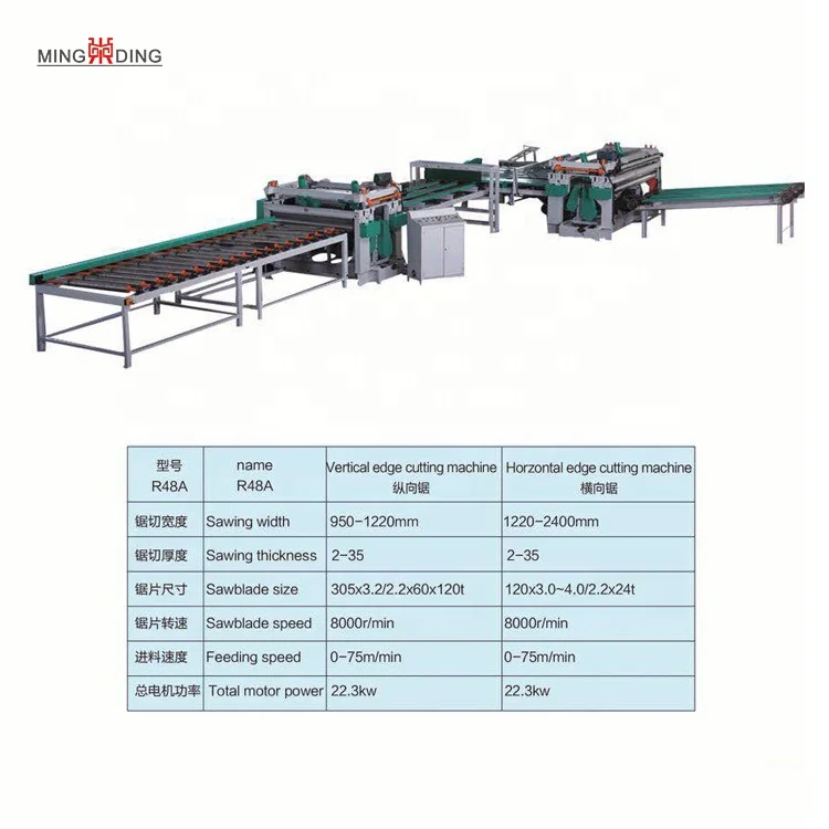 PVC HPL Plywood MDF Particle Board Edge Cutting Band Saw Machine