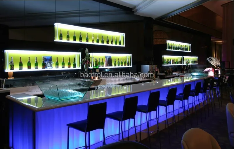 Nightclub Colorful Led Light Counter Led bar Counter Design