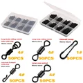 Maximumcatch 50Pcs lot Carp Fishing Swivel Set Rolling Swivel Fishing Swivel Snap Carp Fishing Tackle Box