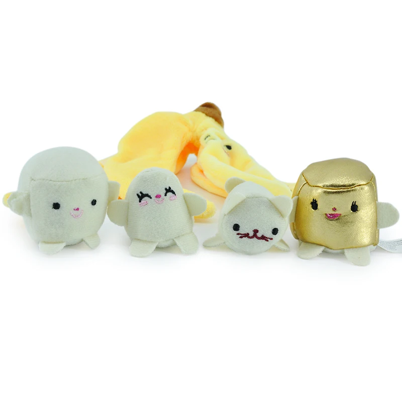 Promotion Custom Smile Yellow Bananas Fill Four Flap Soft Stuffed Plush Toy