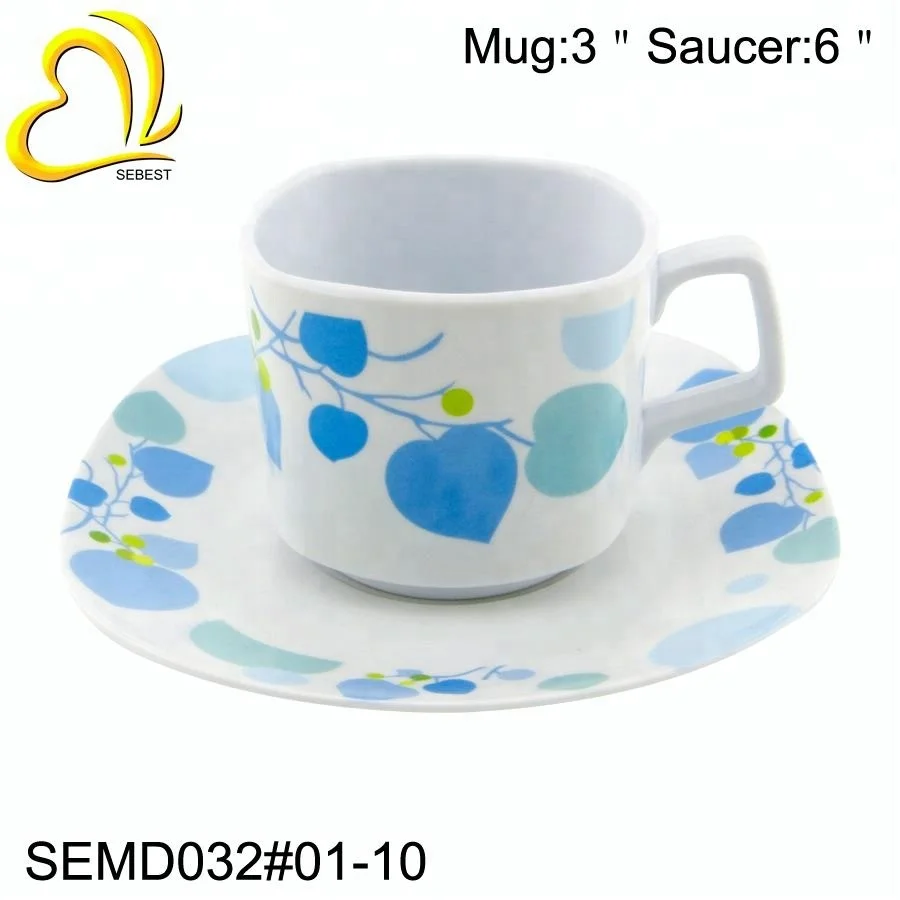 Набор посуды для напитков с принтом, круглые блюдца, чашка для чая с питьевой водой