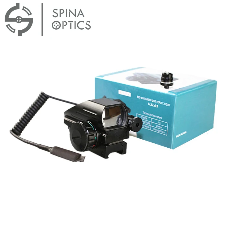 Оптический прицел SPINA OPTICS 1x22x33 Охотничий Тактический с красной точкой комбинированный голографический 4 Сетками