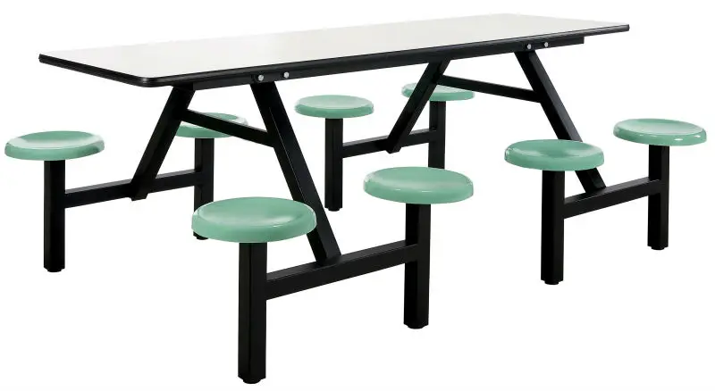 Durable school Canteen table and chair/8 seats canteen table