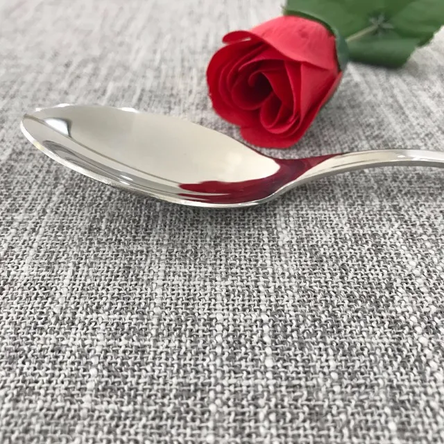 Custom Restaurant Hotel Reusable Silver Flatware Tableware Stainless Steel Metallic Bulk Wedding Knife Spoon Fork Set Cutlery
