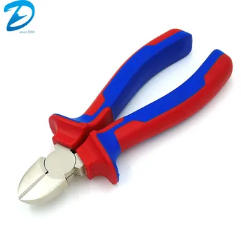 Portable Multi-Functional German Type Diagonal Cable Cutting Pliers PVC Grip Steel Wire Cutter Serrated DIY Aluminum/Plastic OEM