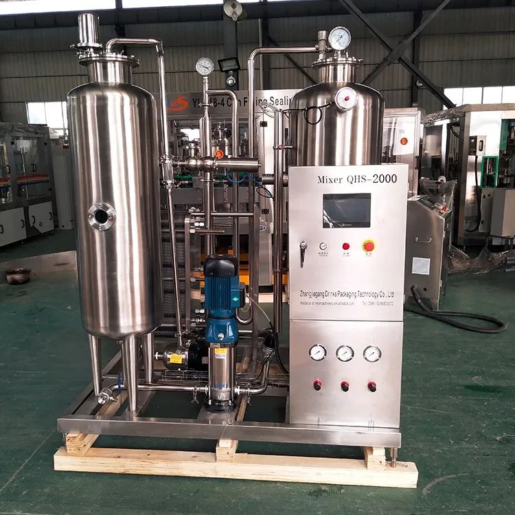 Машина для автоматического наполнения двойных бак с пластинчатого теплообменника конвеерная машина для розлива газированных напитков, смеситель qhs-3000