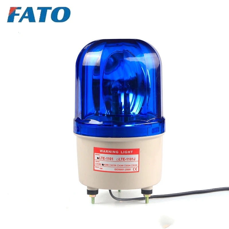 FATO LTE-1101 12V 24V 110V 220V вращающаяся Поворотная сигнальная лампа, ротатор маяк на солнечных батареях Авто мигающего светового сигнала