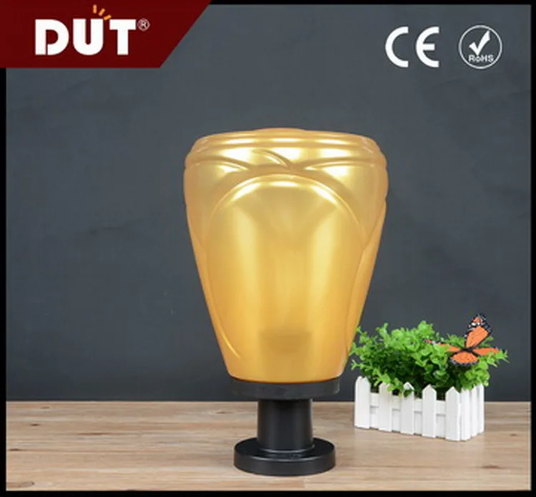 
made in china special blow molded hardly breakable post light for outdoor garden 