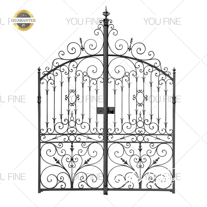 2019 New Models Wrought Iron Square Tube Main Gate Design
