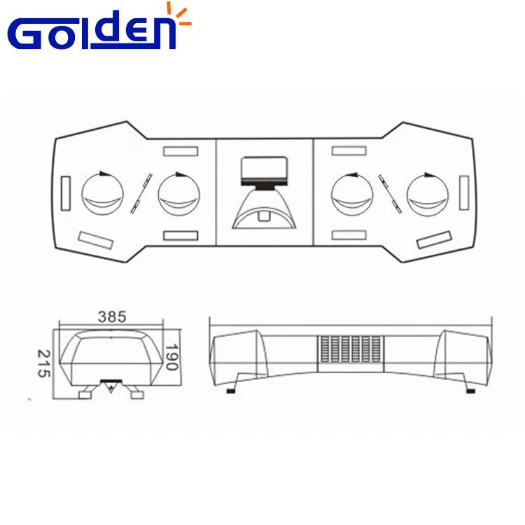 
 Галогенная желтая аварийная Поворотная галогенная световая балка с динамиком для буксировочной машины  