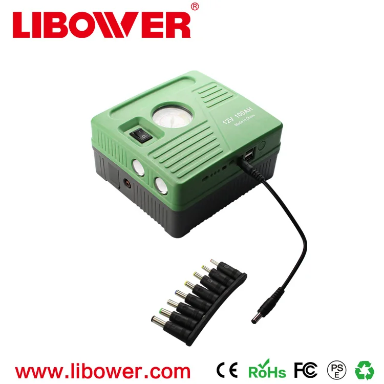 Многофункциональный внешний аккумулятор Libower 12 В/100 Ач, автомобильный стартер с компрессионным воздушным мини-стартером, воздушный компрессор