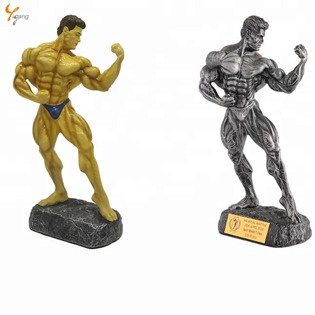 ゴールド・シルバー・ブロンズ色のレジンフィットネストロフィー