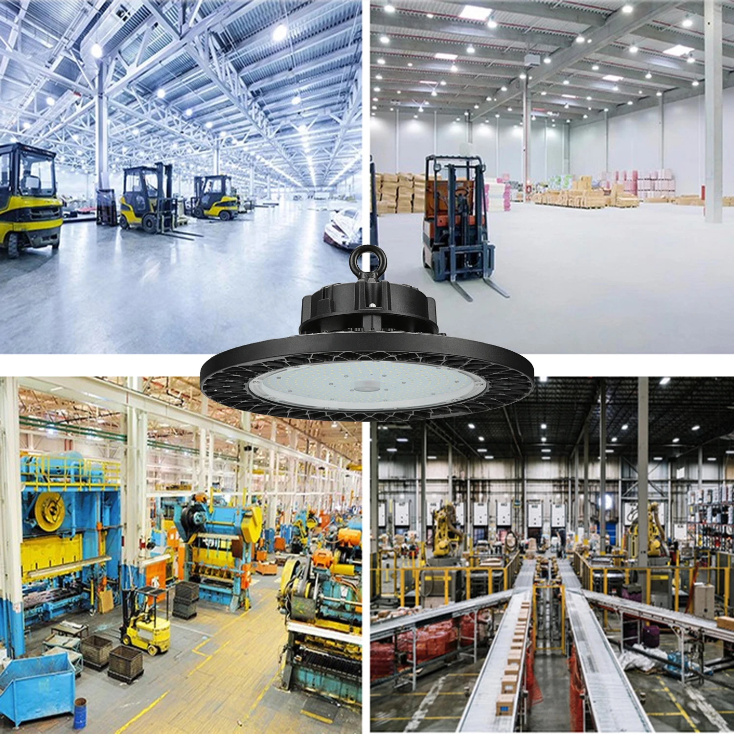 ETL DLC 5 лет гарантии 100 лм/Вт 1-10 В с регулируемой яркостью в наличии в США 150 Вт 200 Вт 240 Вт светодиодный подвесной светильник с микроволновым датчиком