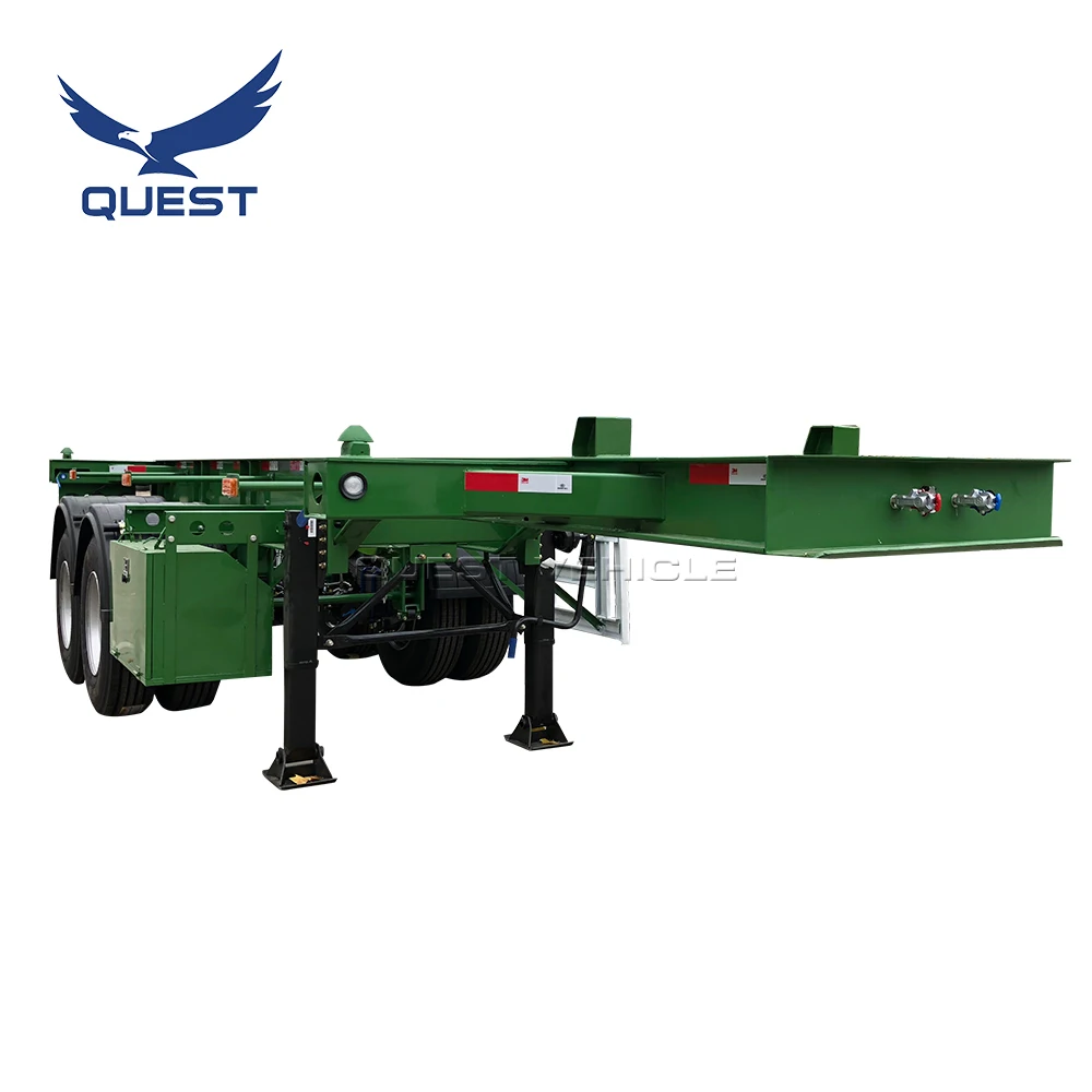 Заводское транспортное средство QUEST на заказ 20-футовый контейнер шасси грузовика прицепа