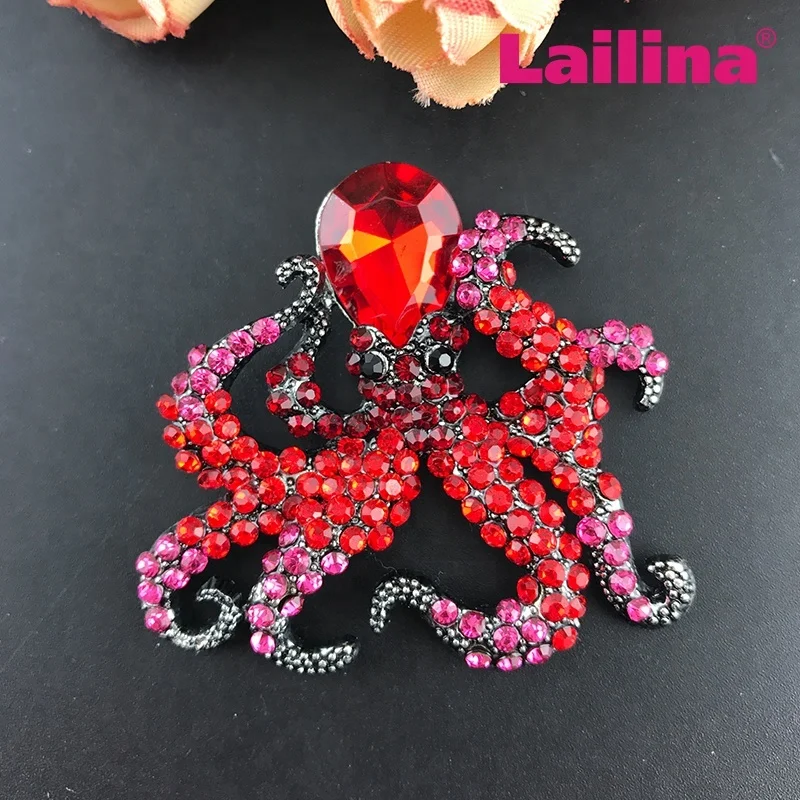 Broche De Pulpo Del Océano Con Diamant De Imitación Completos Creativos Para Mujer Y Niños, Broche De Animal Marino, Accorios De Regalo, Pequeño Y Divertido, Buen Regalo - AliExprs 36