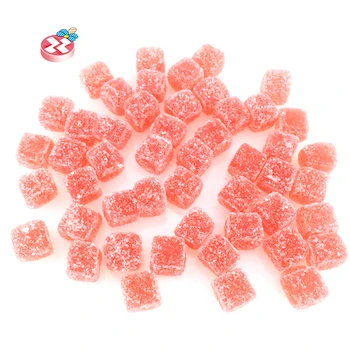 Square cube soft candy sugar coated sweet gummy candy