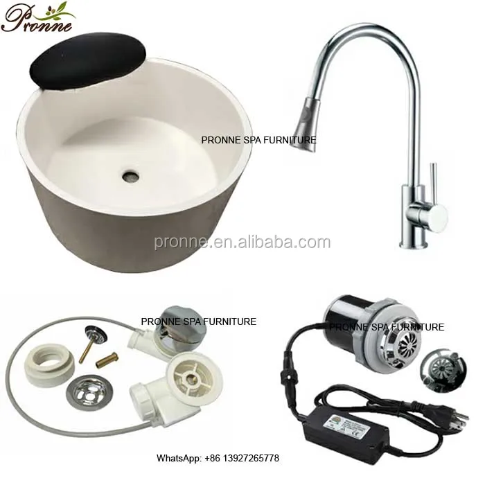 Luxury Queen Throne Pedicure Chairs Foot Spa Ceramic Pedicure Sink Bowl