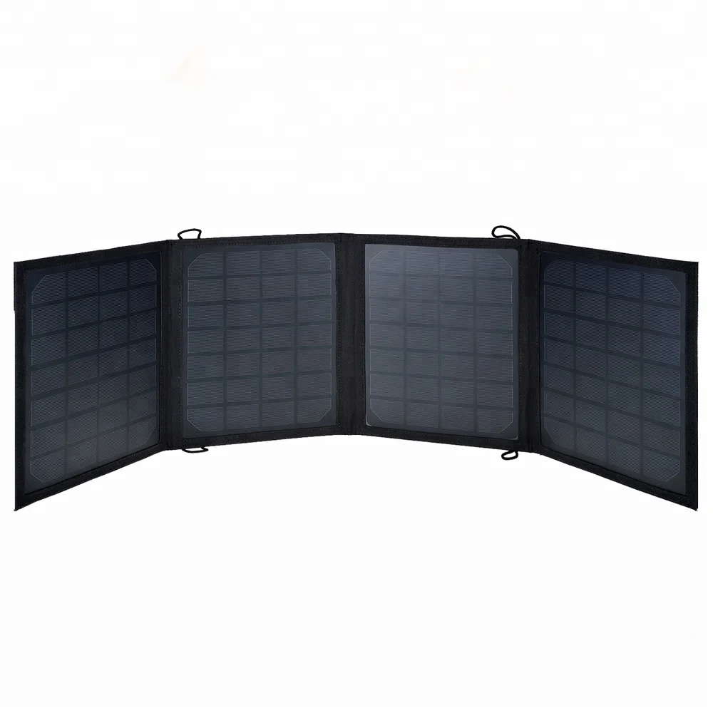Портативное складное солнечное зарядное устройство 20 Вт с ПВХ ламинированным покрытием для ноутбуков и мобильных телефонов