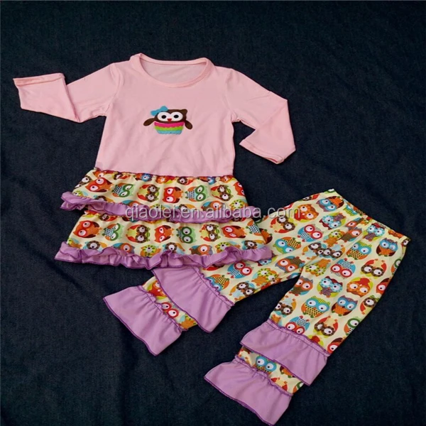 Осенние комплекты для Хэллоуина, одежда для маленьких девочек, оптовая продажа, бутиковый наряд, желтый, для маленьких девочек, с рюшами, в полоску, переделка RTS