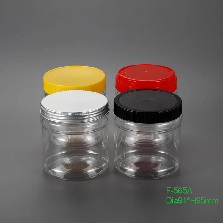 500ml Cylinder clear Plastic Food Bottle with Lid