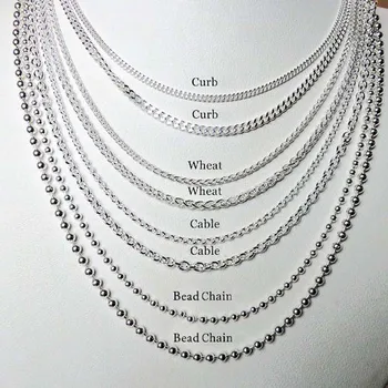 925 Sterling Silver Chains Curb chain Sterling silver