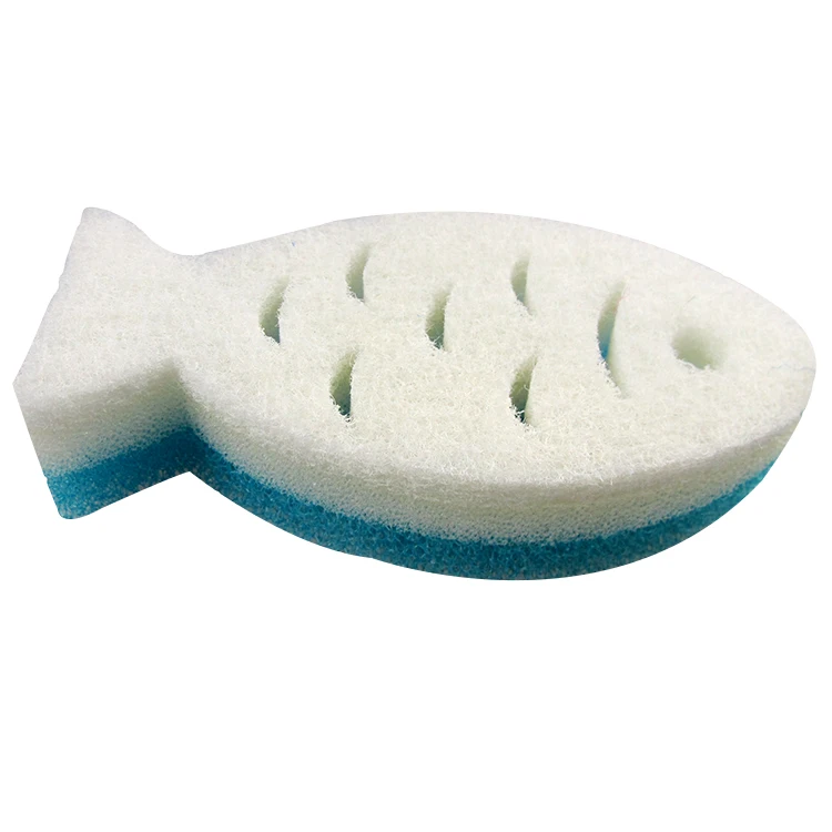 Eco-friendly Kitchen Clean Sponge Scourer Fish Shape Customize 61*39*59 OPP Bag Sponge,sponge Sustainable,stocked