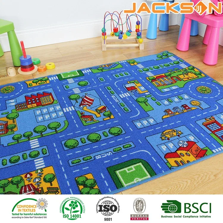 Цветной Противоскользящий латексный коврик для детей Детский