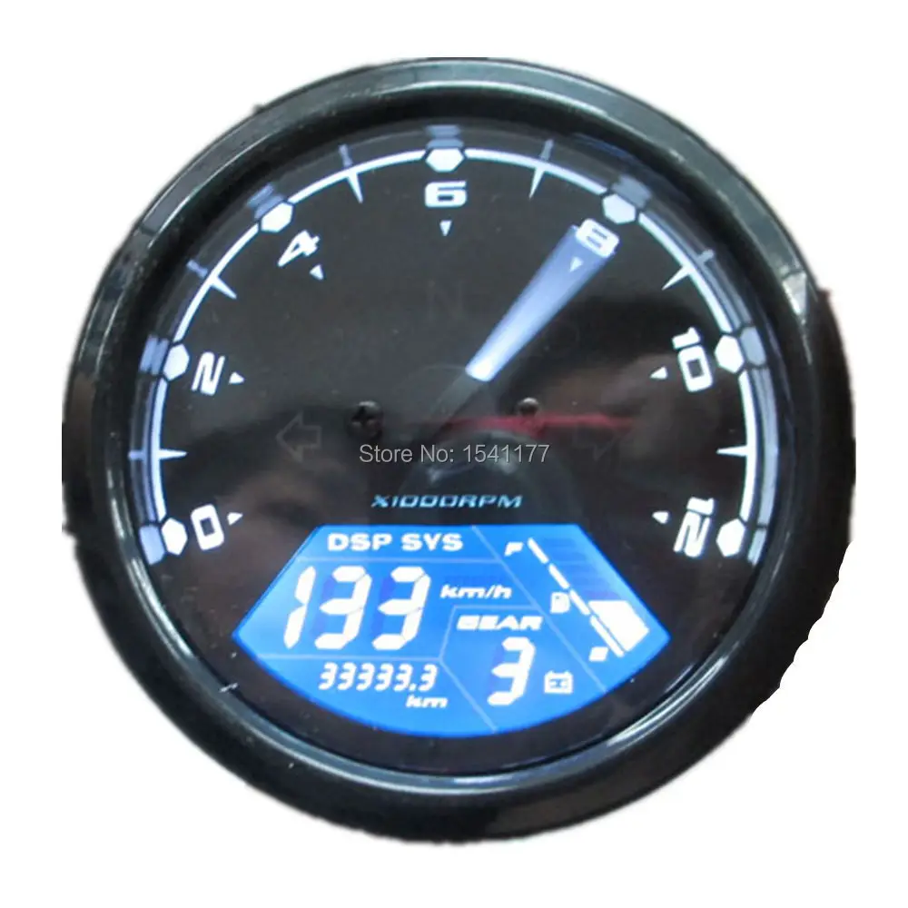 Universal Lcd Digital Speedometer Odometer Motorcycle