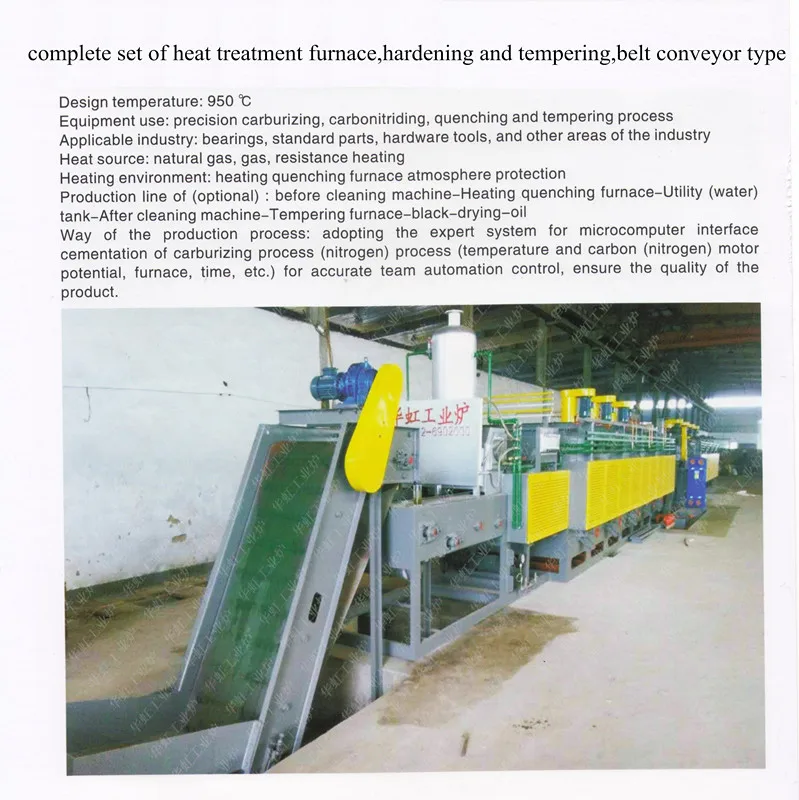 Hardening and Tempering Atmosphere Protective Continuous Mesh Belt Furnace  Continuous Production Line