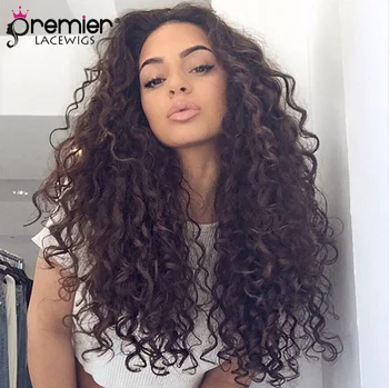 12A Grade Cuticle Aligned Brazilian Virgin Hair Sexy Natural Curls 360 Lace Frontal Wig curly human hair wigs for black women