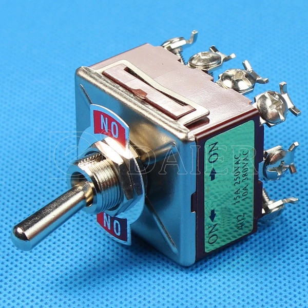 KN3C-402 15A 250V 4 Pole ON-ON Locking 2 Way Toggle Switch