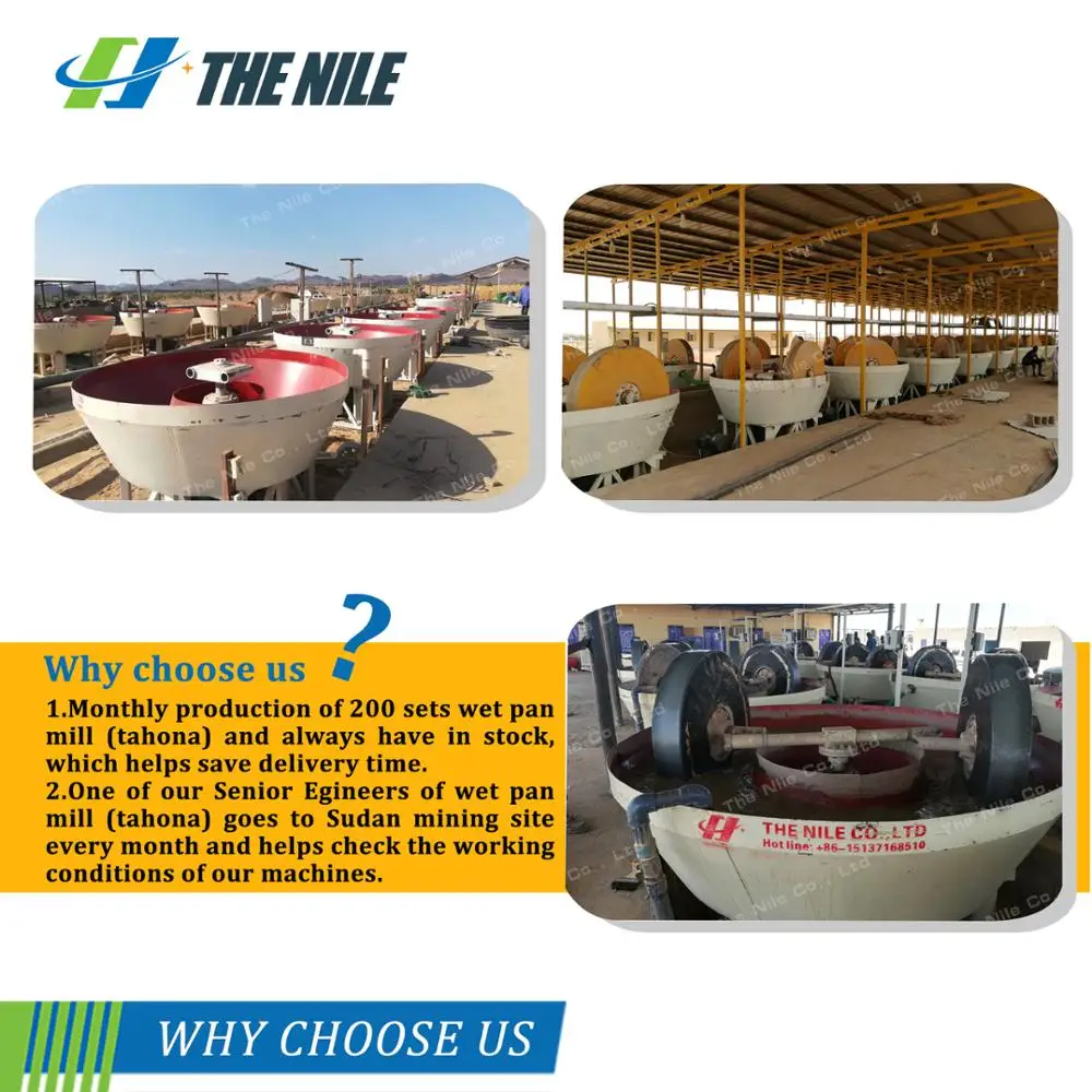 Large Capacity Wet Pan Mill Gold Grinding Machine Edge Runner Mill