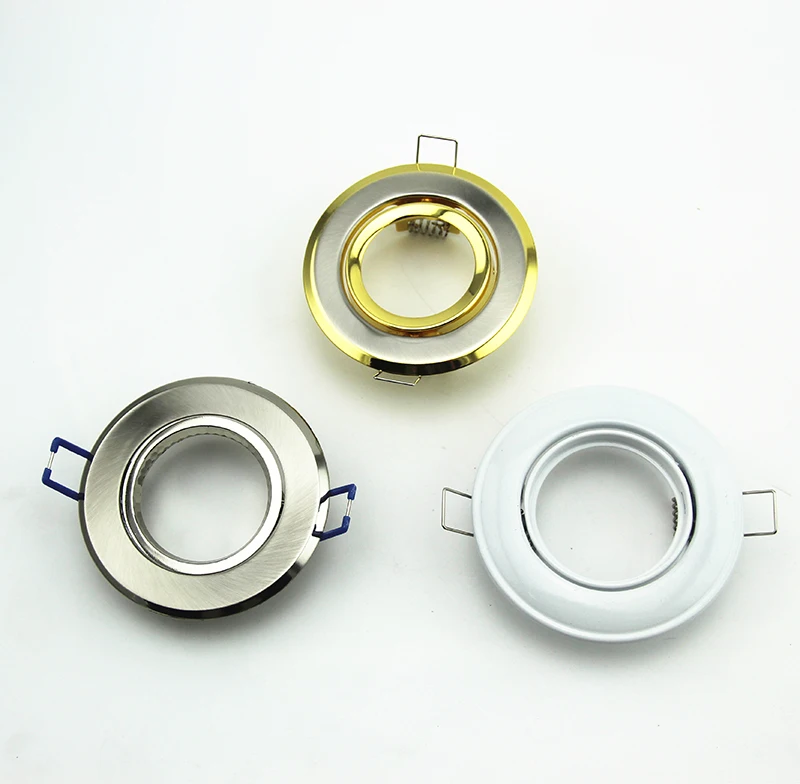White Ceiling Round GU10 LED Downlight Frame 3W LED Spotlight GU10 MR16 Lamp Holder