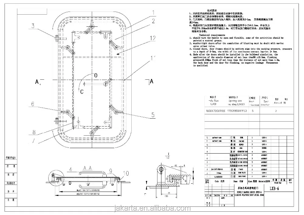 Widely Used Marine Steel Watertight Doors Popular New Producing Ship Doors for Sale