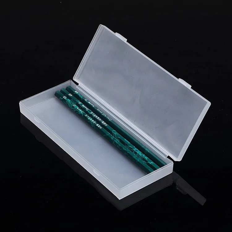 Plastic Colored Pencil Case PP Pen Box