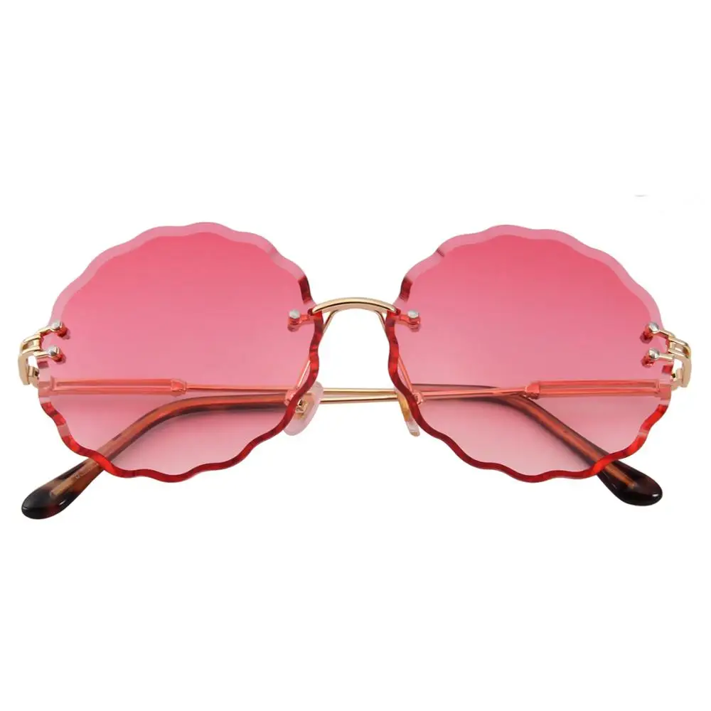 Alibaba.com: German Small Rimless Round pink Ladies Sunglasses No Brand ...