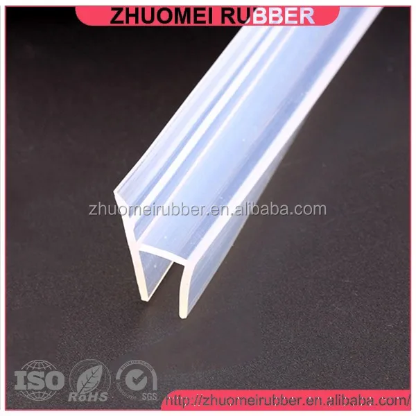 clear silicone rubber glass edge strip