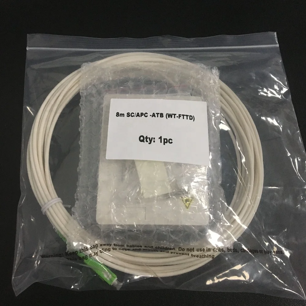 2 Core ATB Fiber Optic FTTH Terminal Box with SC Shuttered Adapter and SC Pigtail