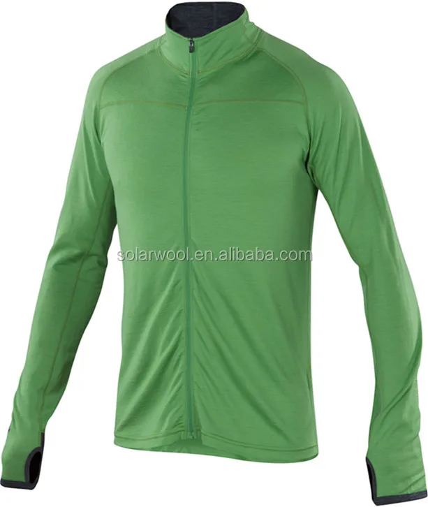 Solarwool Custom Fashion Basic Smart Full Zip Merino Wool Cycling Jersey